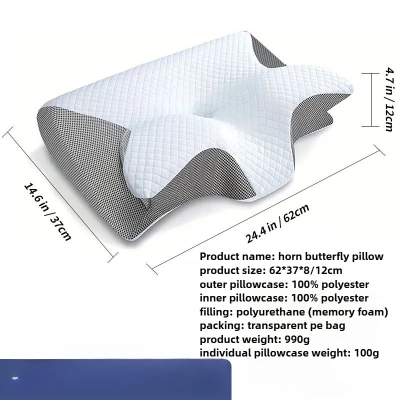 Orthopedic Memory Foam Neck Pillow for Comfort & Support