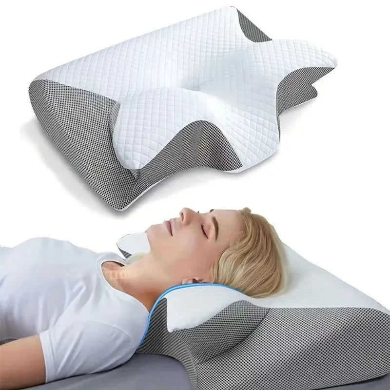 Orthopedic Memory Foam Neck Pillow for Comfort & Support