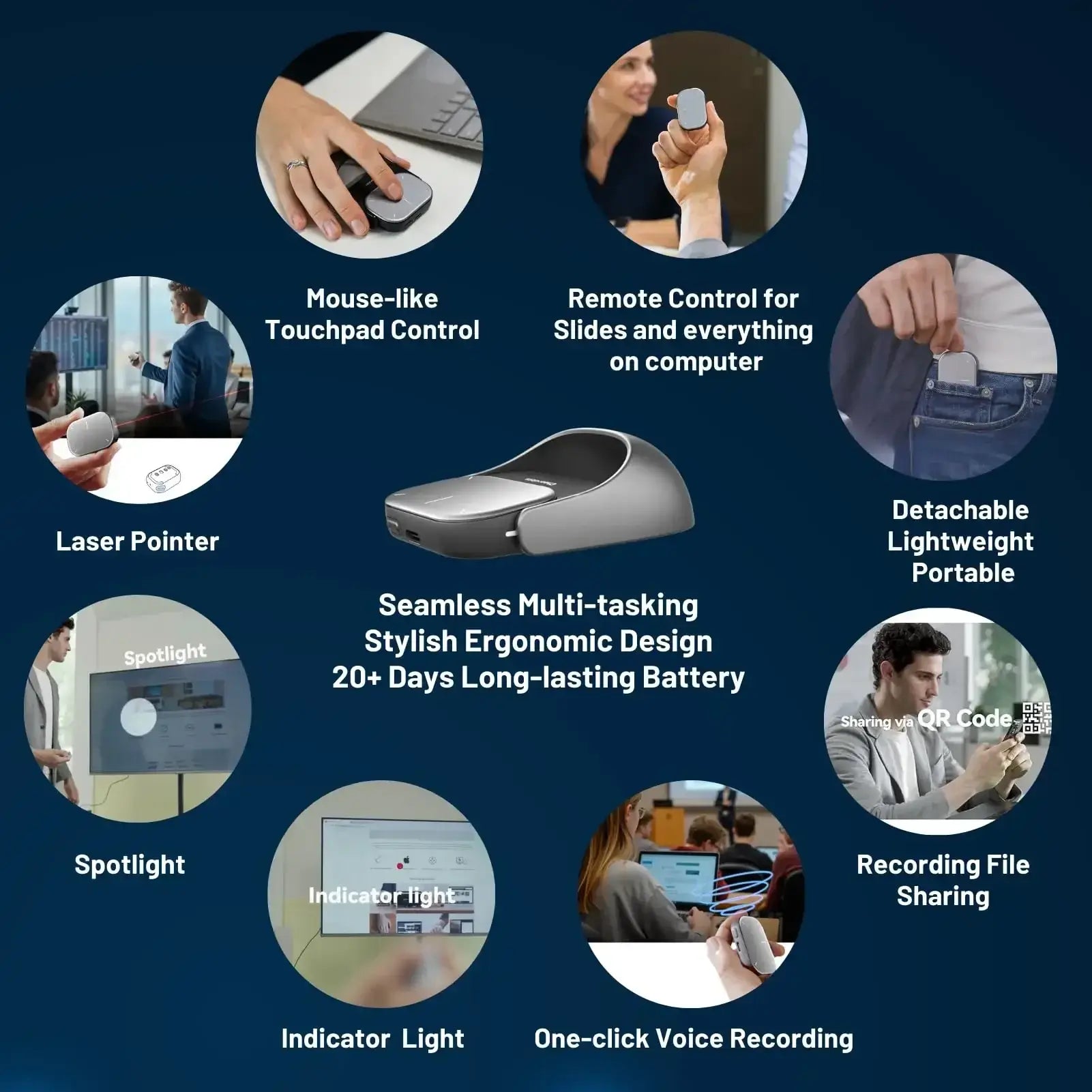 Cheerdots 2-in-1 Wireless Air Mouse