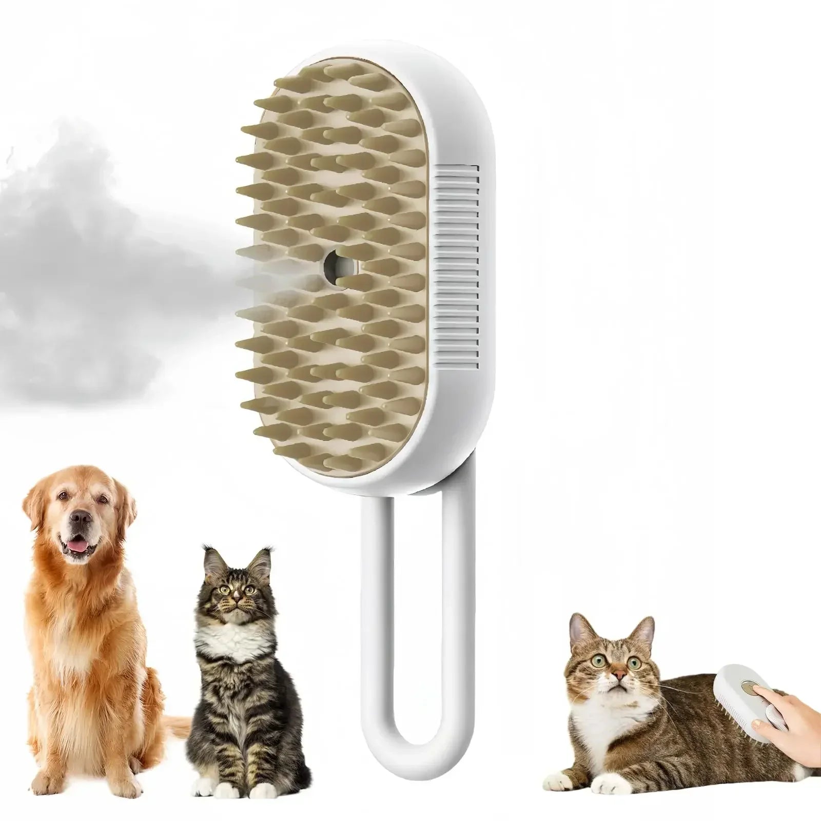 Upgraded Pet Grooming Comb & Steam Hair Remover for Dogs & Cats