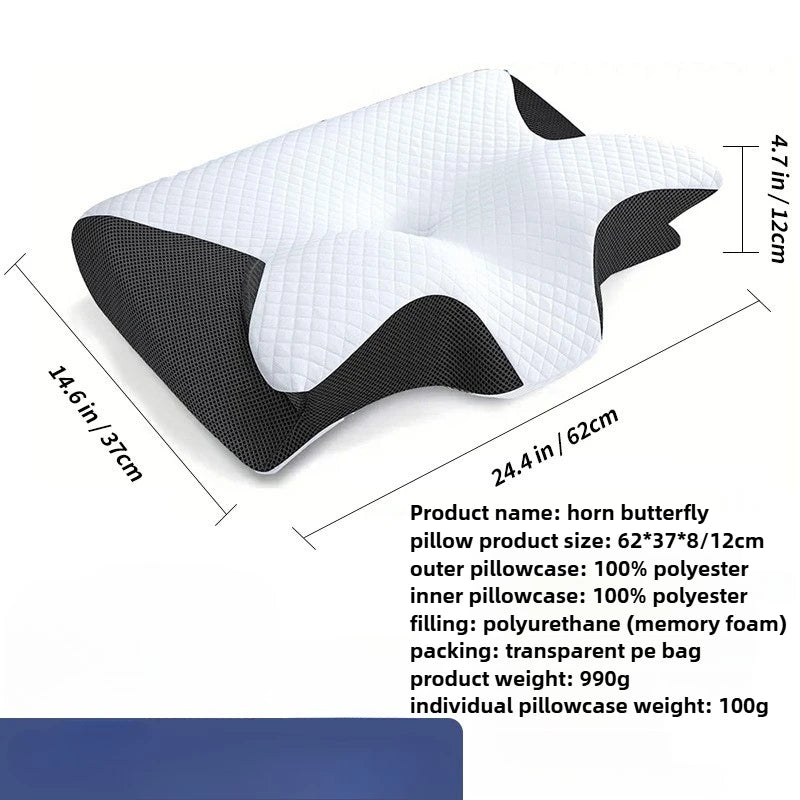 Orthopedic Memory Foam Neck Pillow for Comfort & Support