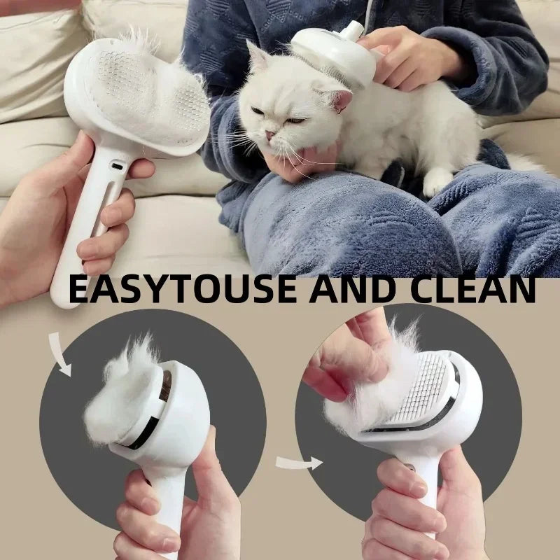 Upgraded Pet Grooming Comb & Steam Hair Remover for Dogs & Cats