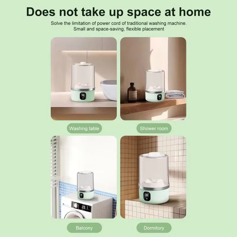 Wireless Portable 1L Mini Washing Machine for Socks & Underwear