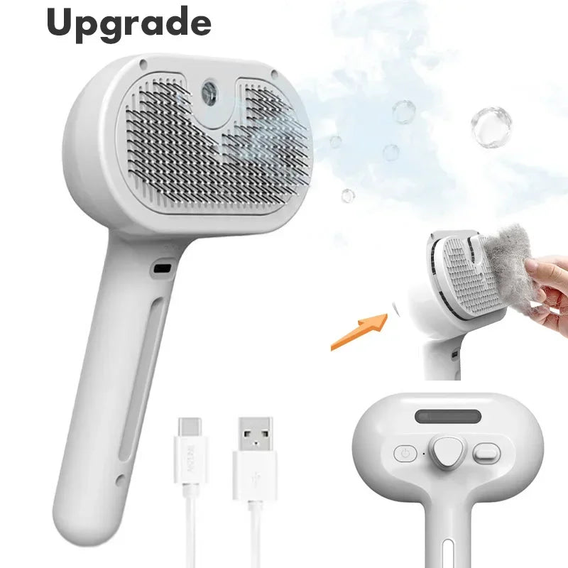 Upgraded Pet Grooming Comb & Steam Hair Remover for Dogs & Cats