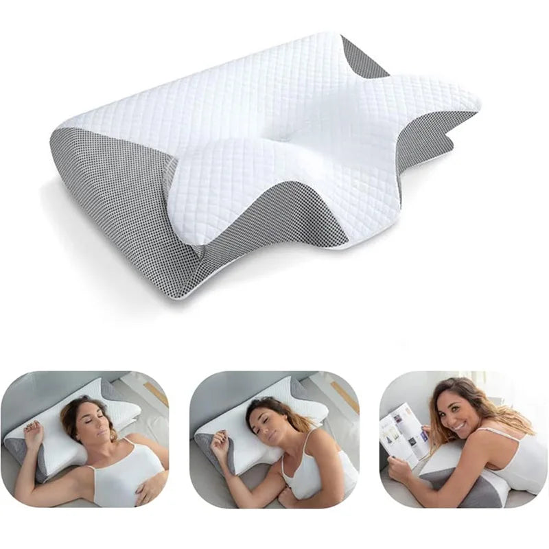 Orthopedic Memory Foam Neck Pillow for Comfort & Support