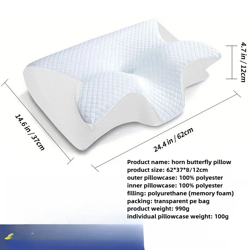 Orthopedic Memory Foam Neck Pillow for Comfort & Support