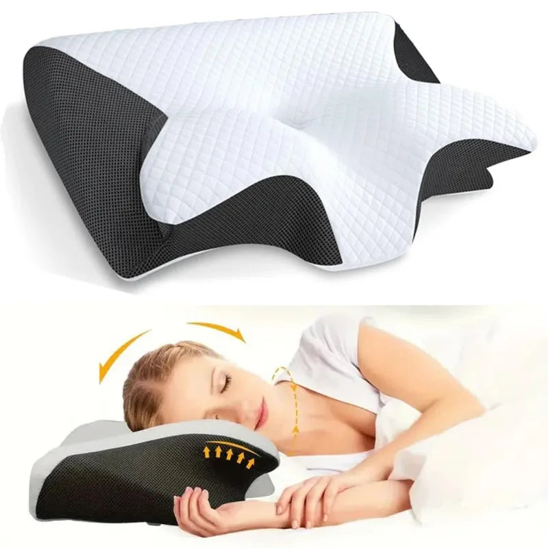 Orthopedic Memory Foam Neck Pillow for Comfort & Support