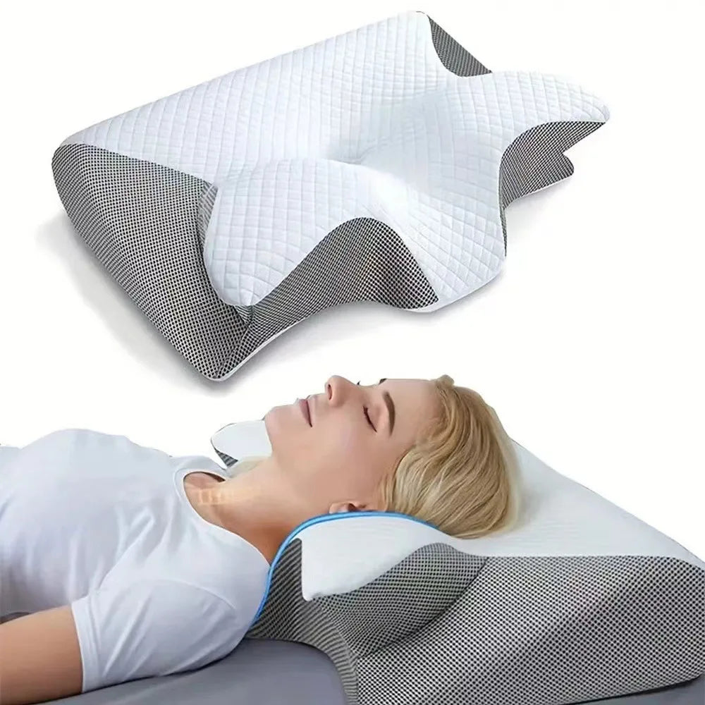 Orthopedic Memory Foam Neck Pillow for Comfort & Support