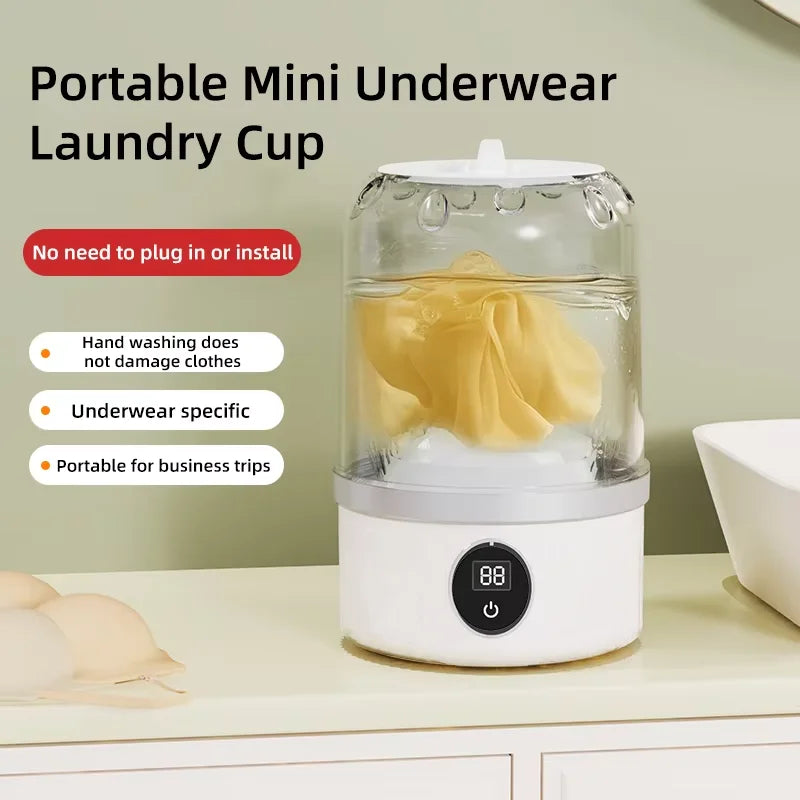 Wireless Portable 1L Mini Washing Machine for Socks & Underwear