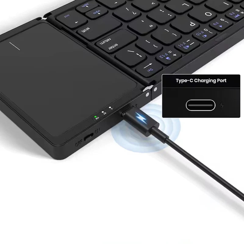 Foldable Bluetooth Keyboard With Touchpad