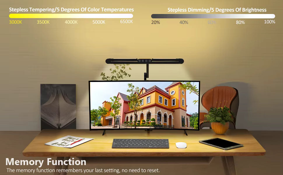 Remote Control Multi-Head Clamp Lamp