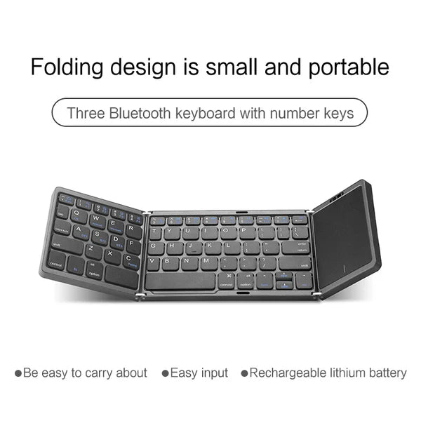 Foldable Bluetooth Keyboard With Touchpad