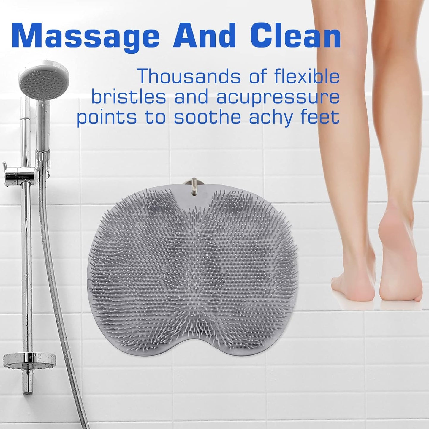 2026 Viral - Wall-Mounted Foot & Back Shower Scrubber