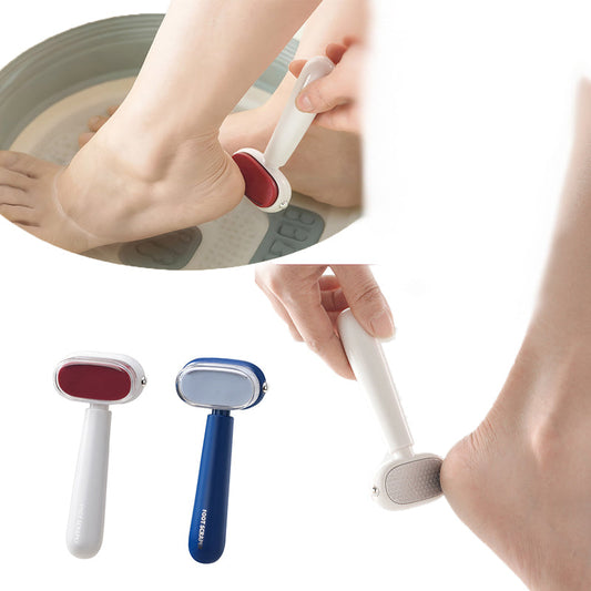 Haglyn HeelClear Pro dual-sided foot file, white and navy