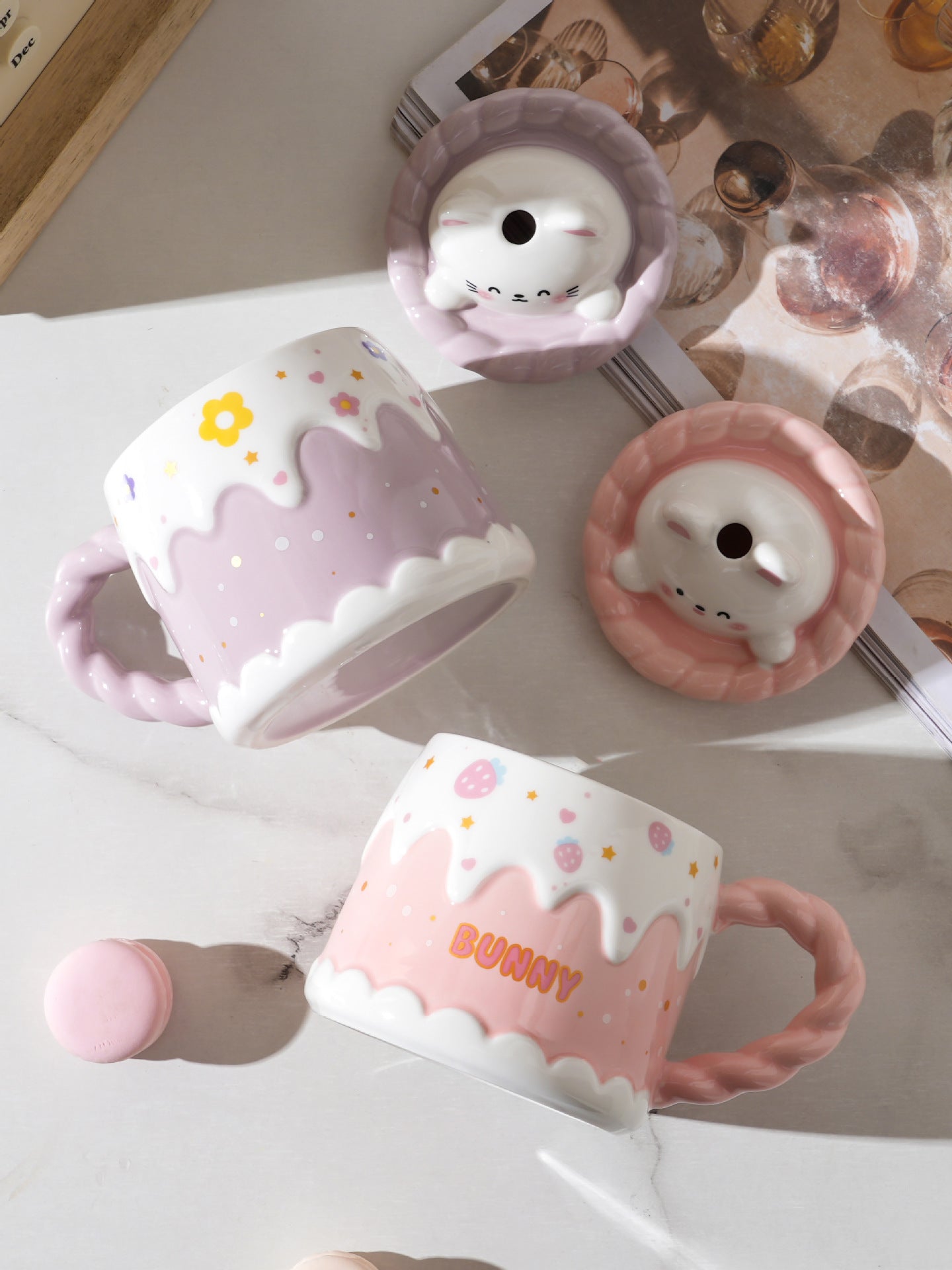 Hand-finished ceramic Melting Cake Mug