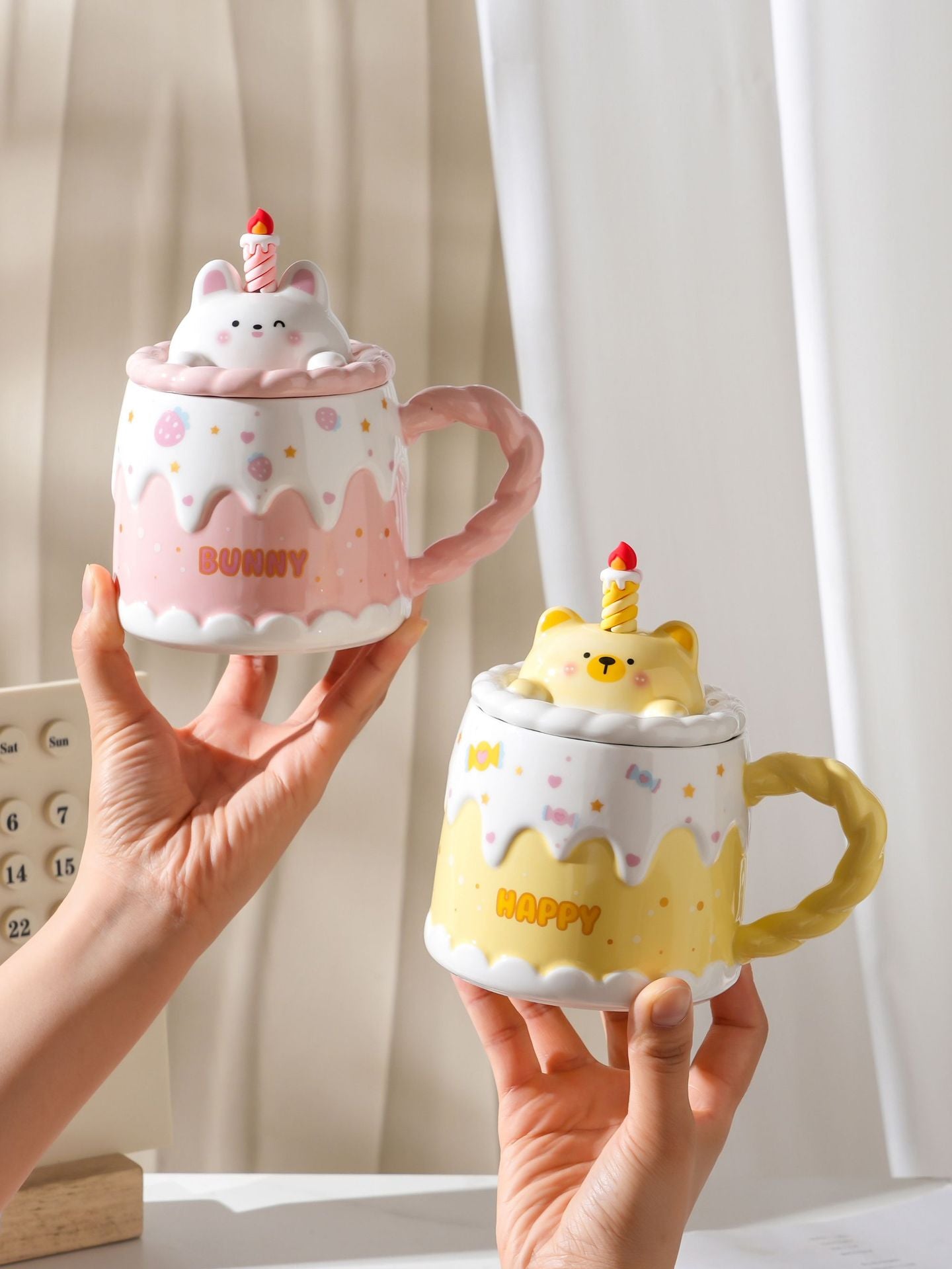 450ml ceramic Melting Cake Mug for coffee, tea and hot chocolate