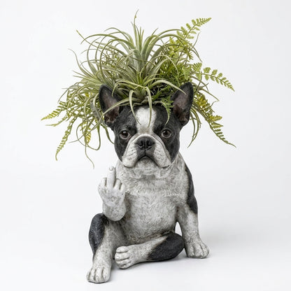 Bad Boy Bulldog Planter - Front View