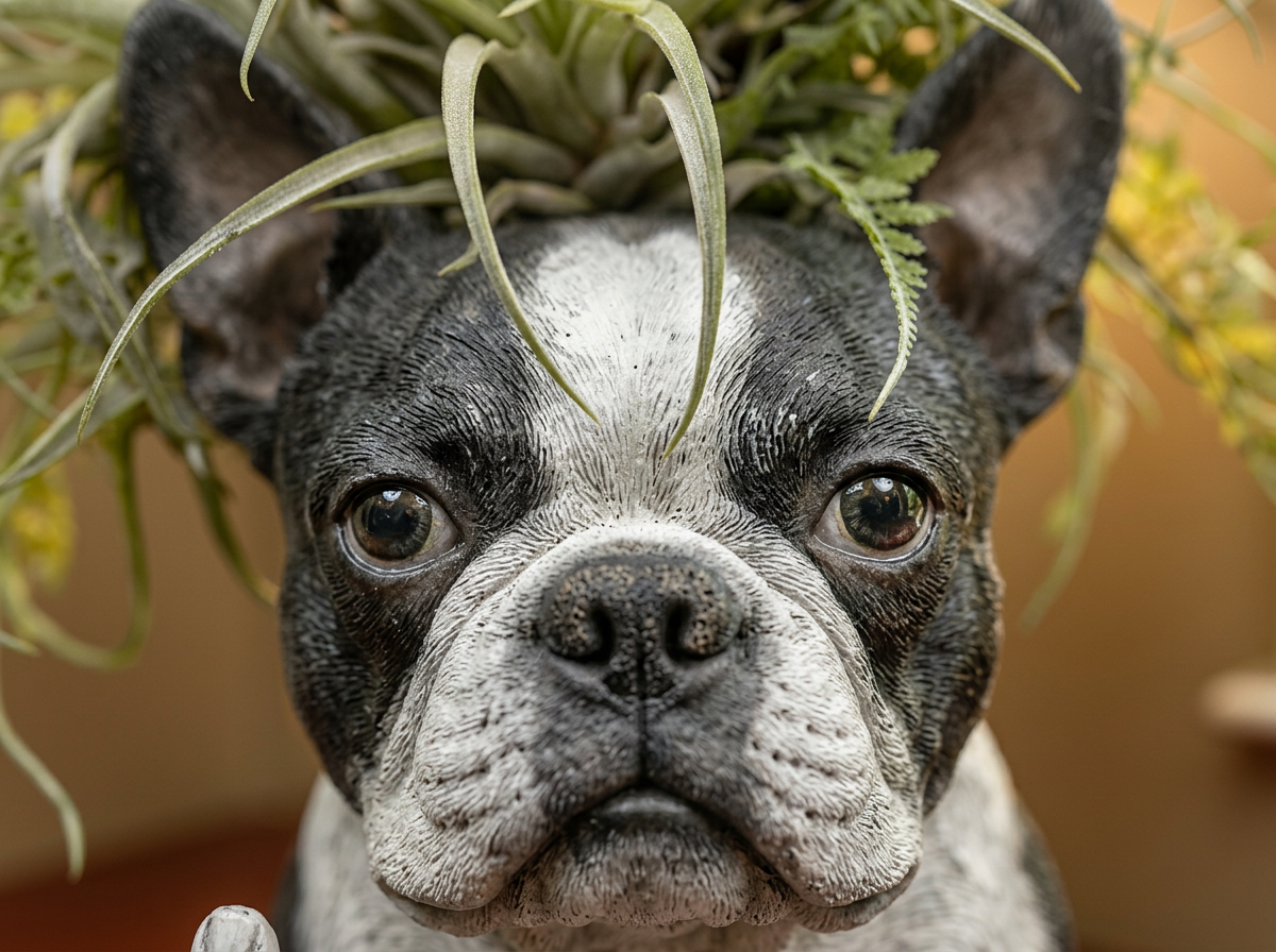 Bad Boy Bulldog Planter - Detail Close-Up