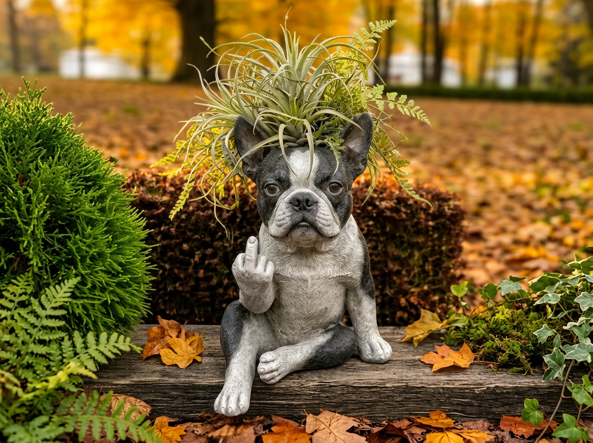 Bad Boy Bulldog Planter - Outdoor Garden